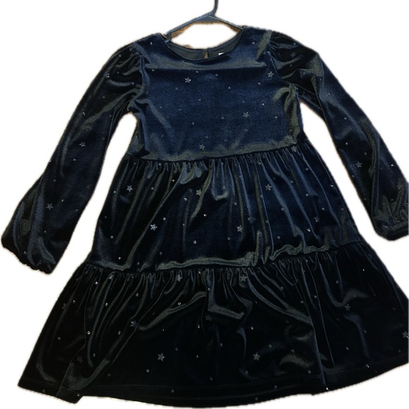 GAP Other - GAP Girls size Large cute dark blue almost black  Velvet dress. Victorian
